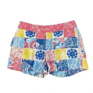 Lilly Pulitzer Floral Embroidered Patchwork‎ Women’s Shorts Size 4